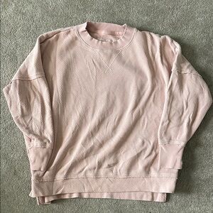Aerie Pink Crewneck Sweater Soft and Modern